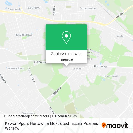 Mapa Kawon Ppuh. Hurtownia Elektrotechniczna Poznań