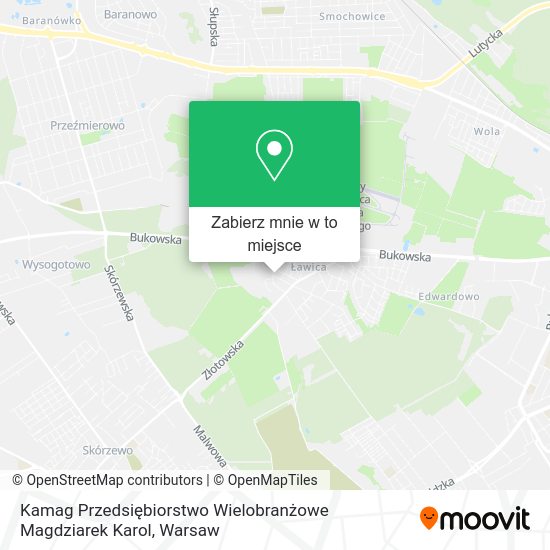 Mapa Kamag Przedsiębiorstwo Wielobranżowe Magdziarek Karol