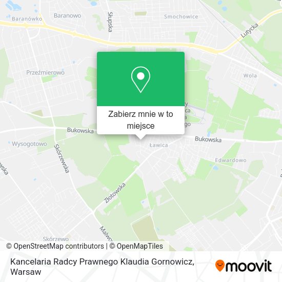 Mapa Kancelaria Radcy Prawnego Klaudia Gornowicz