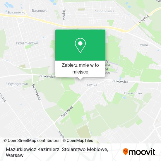 Mapa Mazurkiewicz Kazimierz. Stolarstwo Meblowe