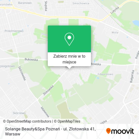 Mapa Solange Beauty&Spa Poznań - ul. Złotowska 41