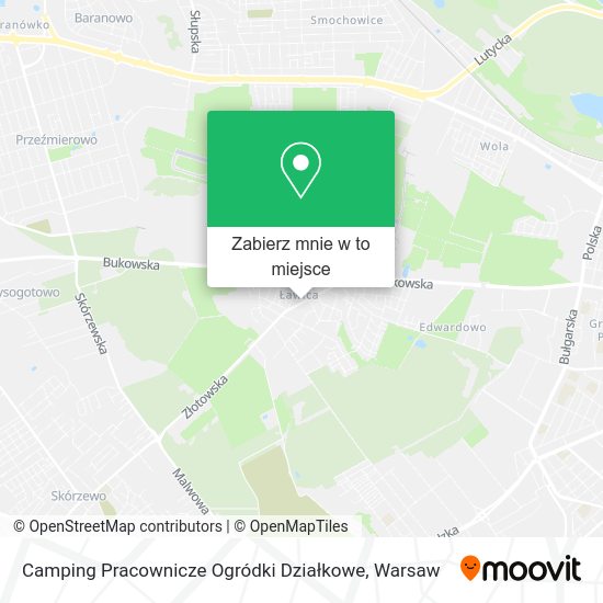 Mapa Camping Pracownicze Ogródki Działkowe