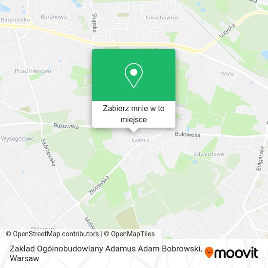 Mapa Zakład Ogólnobudowlany Adamus Adam Bobrowski