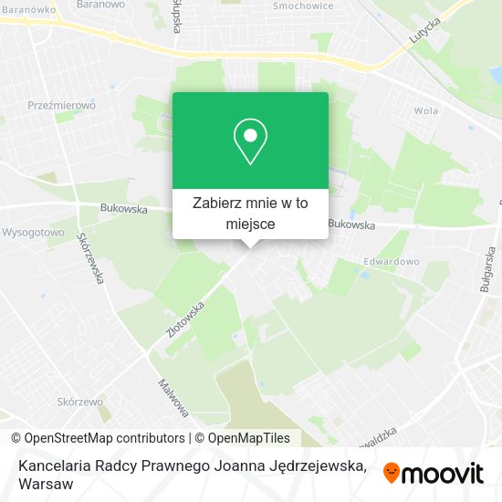 Mapa Kancelaria Radcy Prawnego Joanna Jędrzejewska