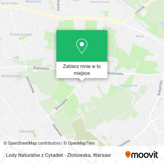 Mapa Lody Naturalne z Cytadeli - Złotowska