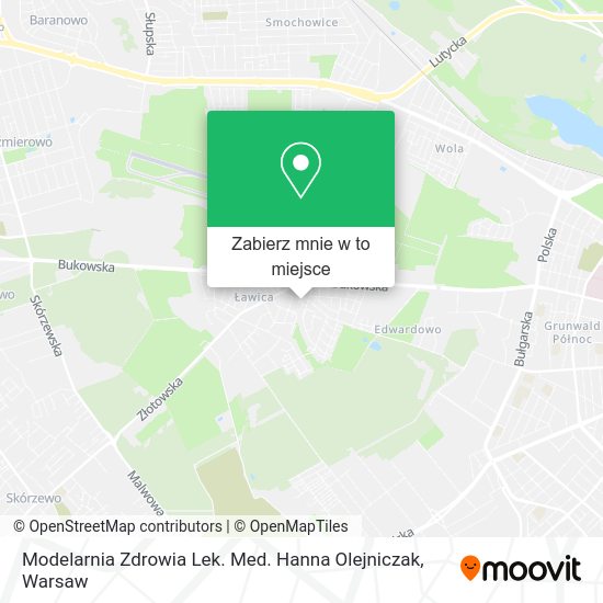 Mapa Modelarnia Zdrowia Lek. Med. Hanna Olejniczak