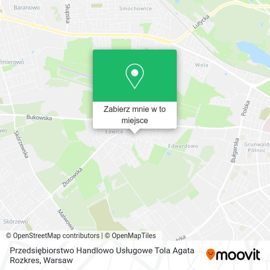 Mapa Przedsiębiorstwo Handlowo Usługowe Tola Agata Rozkres