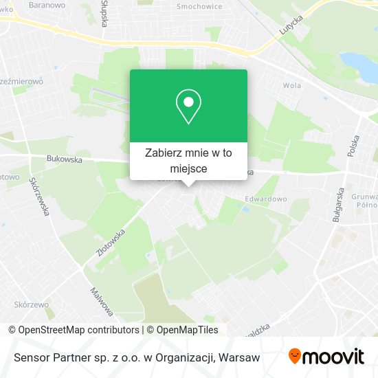 Mapa Sensor Partner sp. z o.o. w Organizacji