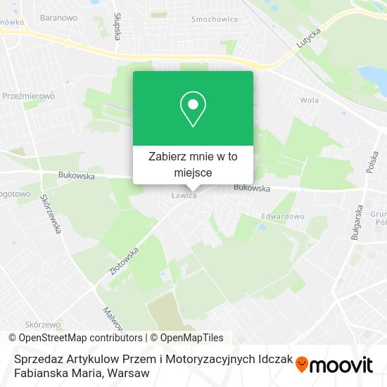 Mapa Sprzedaz Artykulow Przem i Motoryzacyjnych Idczak Fabianska Maria