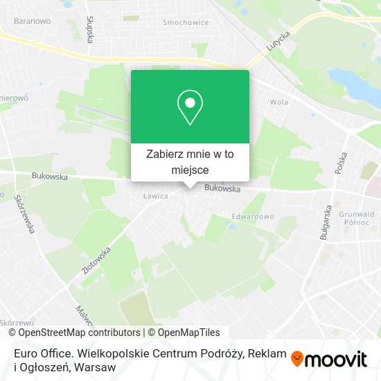 Mapa Euro Office. Wielkopolskie Centrum Podróży, Reklam i Ogłoszeń