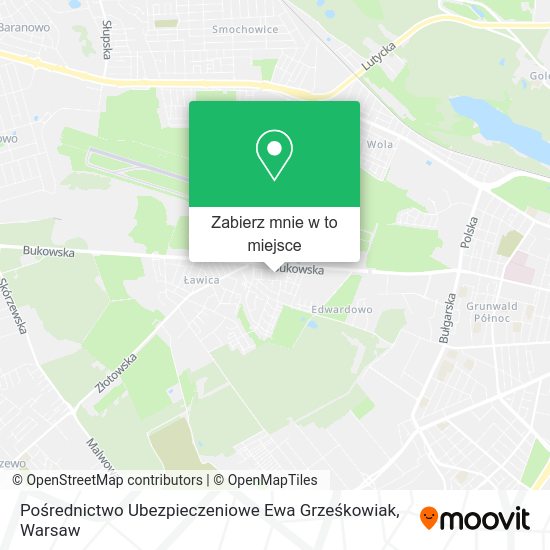 Mapa Pośrednictwo Ubezpieczeniowe Ewa Grześkowiak