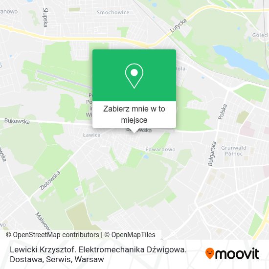 Mapa Lewicki Krzysztof. Elektromechanika Dźwigowa. Dostawa, Serwis