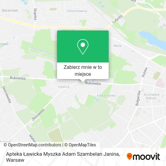 Mapa Apteka Ławicka Myszka Adam Szambelan Janina