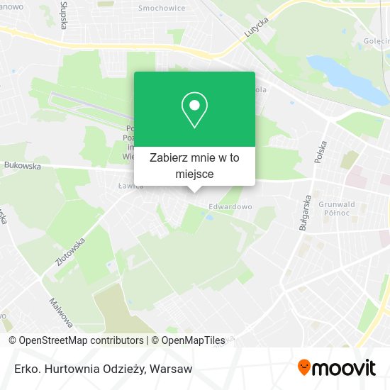 Mapa Erko. Hurtownia Odzieży