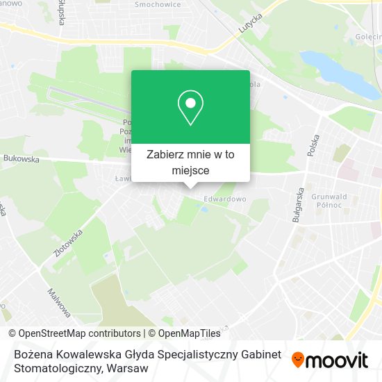 Mapa Bożena Kowalewska Głyda Specjalistyczny Gabinet Stomatologiczny