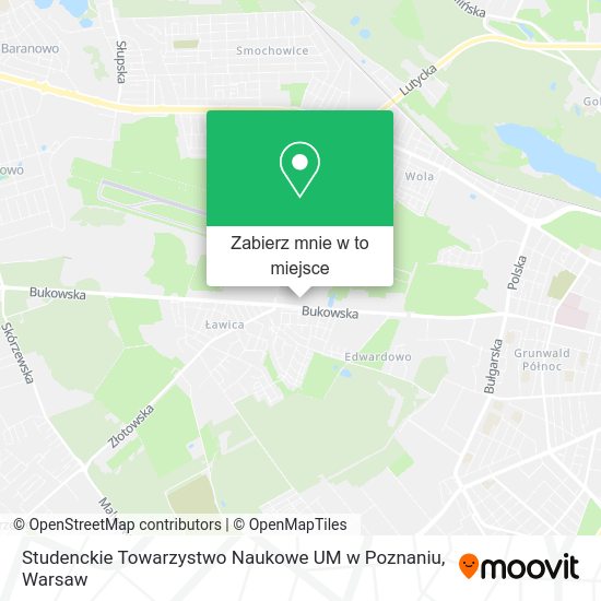 Mapa Studenckie Towarzystwo Naukowe UM w Poznaniu