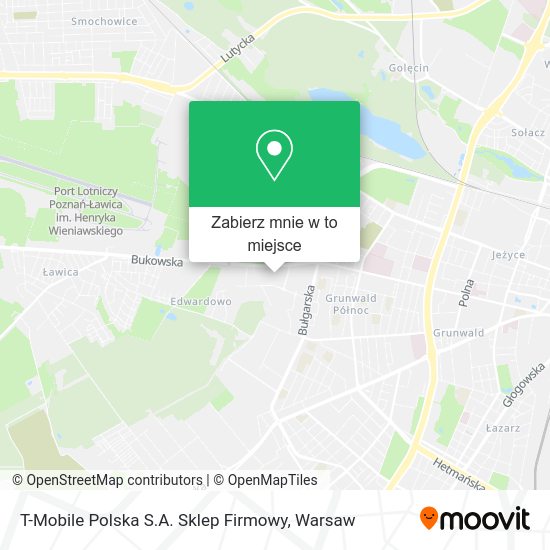 Mapa T-Mobile Polska S.A. Sklep Firmowy