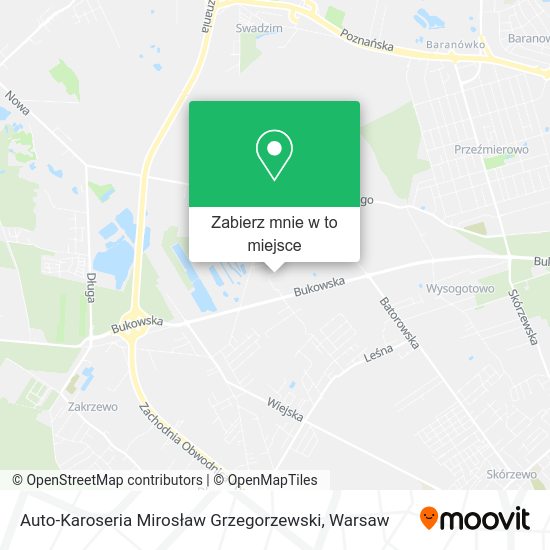 Mapa Auto-Karoseria Mirosław Grzegorzewski