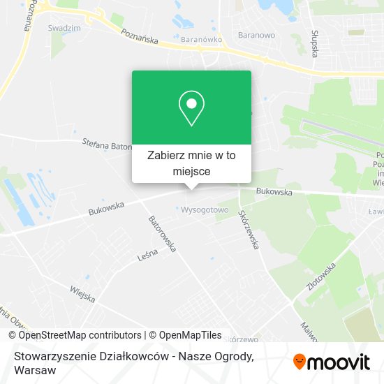 Mapa Stowarzyszenie Działkowców - Nasze Ogrody