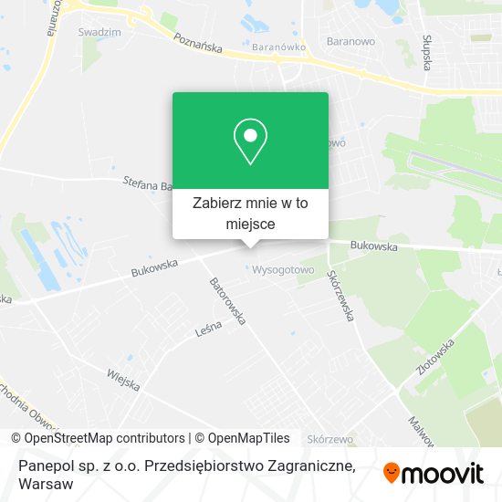 Mapa Panepol sp. z o.o. Przedsiębiorstwo Zagraniczne