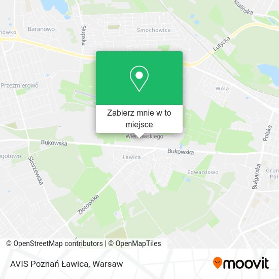 Mapa AVIS Poznań Ławica