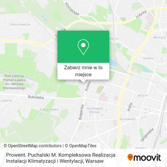 Mapa Prowent. Puchalski M. Kompleksowa Realizacja Instalacji Klimatyzacji i Wentylacji