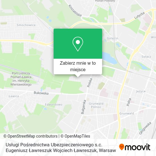 Mapa Usługi Pośrednictwa Ubezpieczeniowego s.c. Eugeniusz Ławreszuk Wojciech Ławreszuk