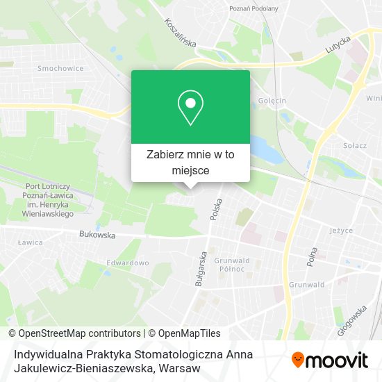 Mapa Indywidualna Praktyka Stomatologiczna Anna Jakulewicz-Bieniaszewska