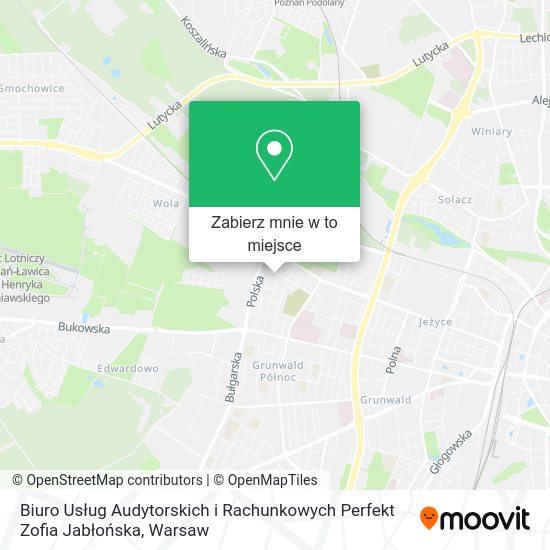 Mapa Biuro Usług Audytorskich i Rachunkowych Perfekt Zofia Jabłońska