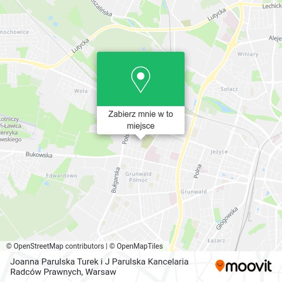 Mapa Joanna Parulska Turek i J Parulska Kancelaria Radców Prawnych