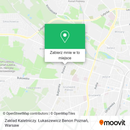 Mapa Zakład Kaletniczy. Łukaszewicz Benon Poznań