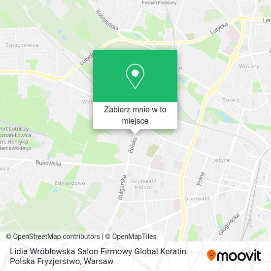 Mapa Lidia Wróblewska Salon Firmowy Global Keratin Polska Fryzjerstwo