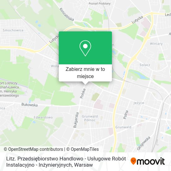 Mapa Litz. Przedsiębiorstwo Handlowo - Usługowe Robót Instalacyjno - Inżynieryjnych