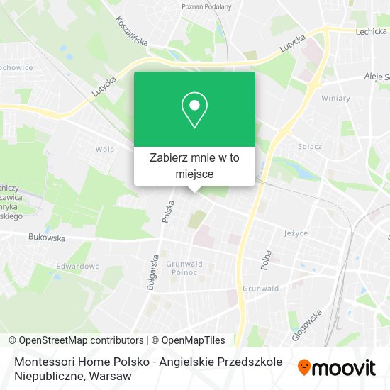 Mapa Montessori Home Polsko - Angielskie Przedszkole Niepubliczne