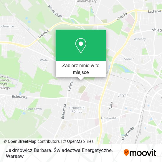 Mapa Jakimowicz Barbara. Świadectwa Energetyczne