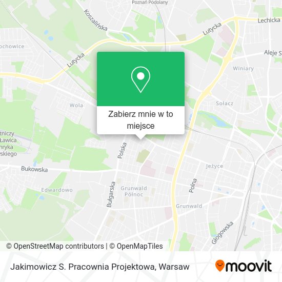 Mapa Jakimowicz S. Pracownia Projektowa