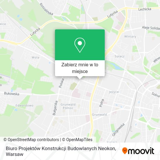 Mapa Biuro Projektów Konstrukcji Budowlanych Neokon