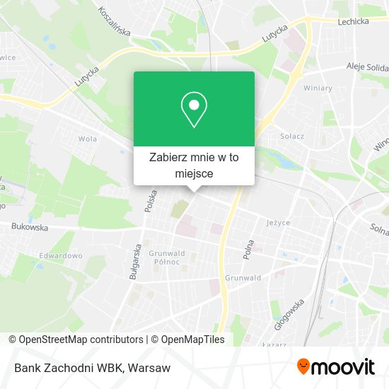 Mapa Bank Zachodni WBK