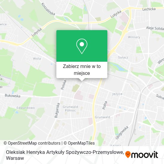 Mapa Oleksiak Henryka Artykuły Spożywczo-Przemysłowe