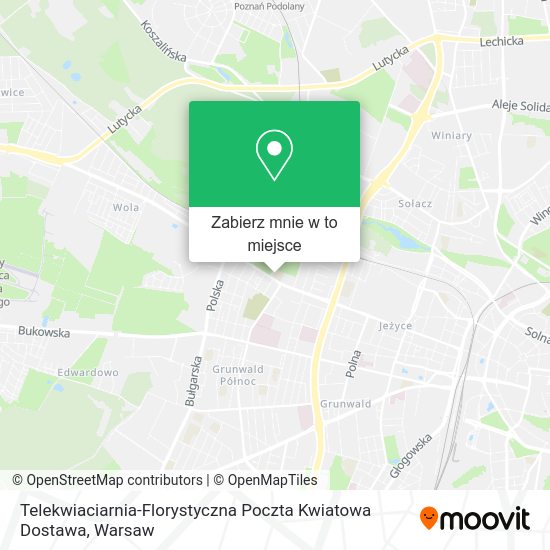 Mapa Telekwiaciarnia-Florystyczna Poczta Kwiatowa Dostawa