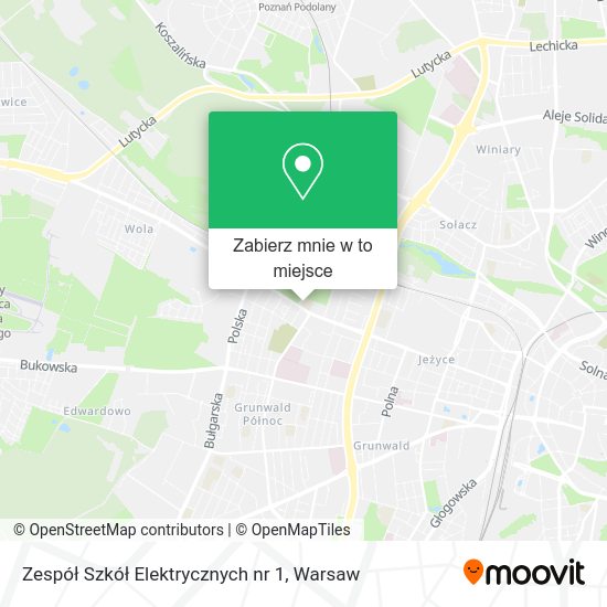 Mapa Zespół Szkół Elektrycznych nr 1