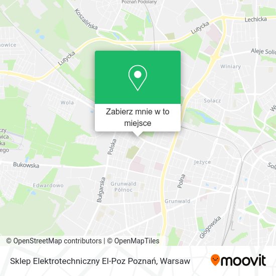 Mapa Sklep Elektrotechniczny El-Poz Poznań