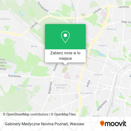 Mapa Gabinety Medyczne Novina Poznań