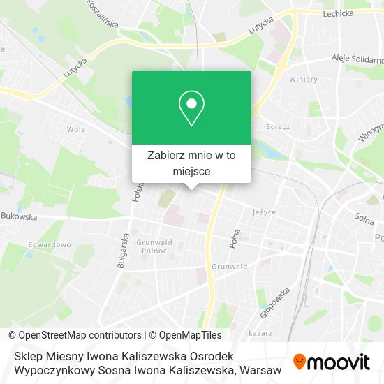 Mapa Sklep Miesny Iwona Kaliszewska Osrodek Wypoczynkowy Sosna Iwona Kaliszewska