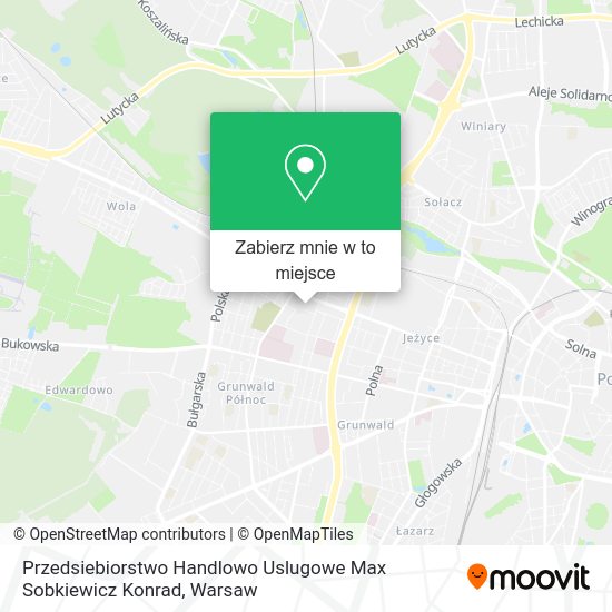 Mapa Przedsiebiorstwo Handlowo Uslugowe Max Sobkiewicz Konrad