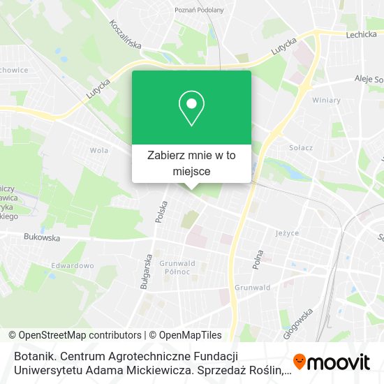 Mapa Botanik. Centrum Agrotechniczne Fundacji Uniwersytetu Adama Mickiewicza. Sprzedaż Roślin