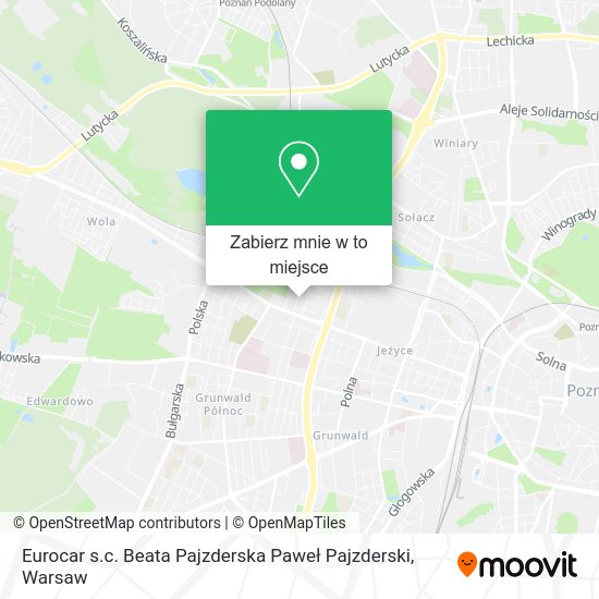 Mapa Eurocar s.c. Beata Pajzderska Paweł Pajzderski