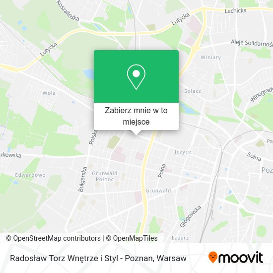 Mapa Radosław Torz Wnętrze i Styl - Poznan