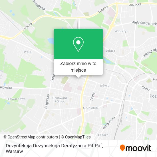 Mapa Dezynfekcja Dezynsekcja Deratyzacja Pif Paf