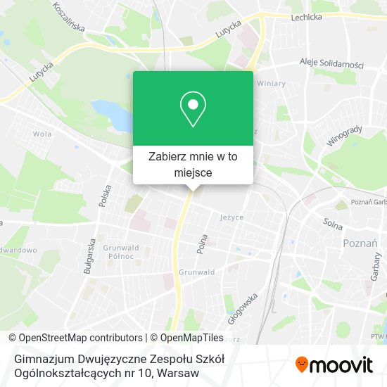 Mapa Gimnazjum Dwujęzyczne Zespołu Szkół Ogólnokształcących nr 10